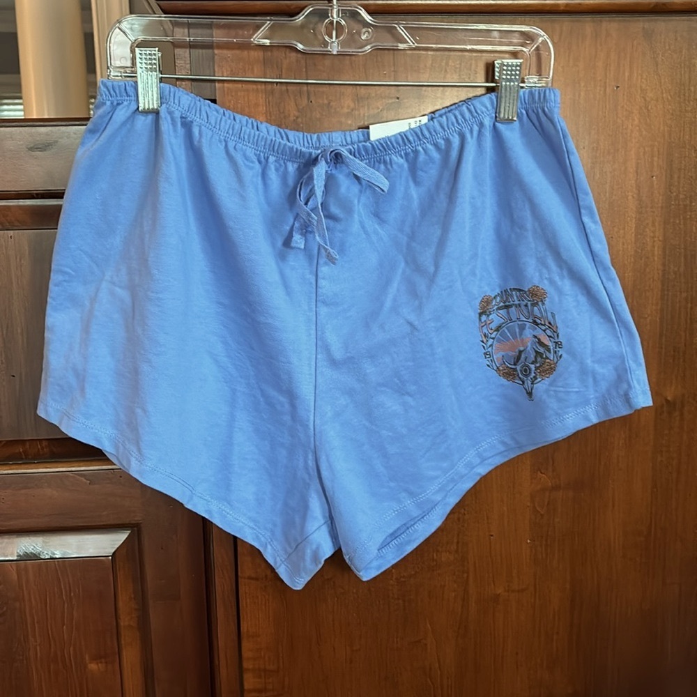 NWT Weekend Soul Country Festival Graphic Pajama Shorts